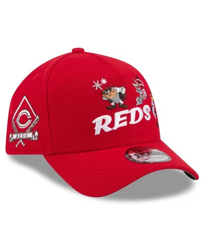 New Era Kids' Big Boys And Girls Red Cincinnati Reds Looney Tunes A-frame 9forty Adjustable Hat