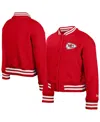 New Era Big Boys And Girls Red Kansas City Chiefs Chenille Applique Fleece Full-snap Jacket In Red