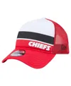 New Era Big Boys And Girls Red Kansas City Chiefs Sport Night Color Block 9forty A-frame Trucker Adjustable  In Red