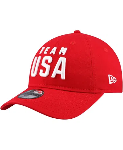 New Era Big Boys And Girls Red Team Usa Chant 9twenty Adjustable Hat