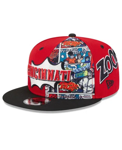 New Era Kids' Big Boys And Girls Red/black Cincinnati Reds 2025 Mlb Diamond Hero Edition 9fifty Snapback Hat
