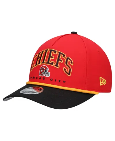 New Era Kids' Big Boys And Girls Red/black Kansas City Chiefs Arch Coolera 9forty A-frame Adjustable Hat