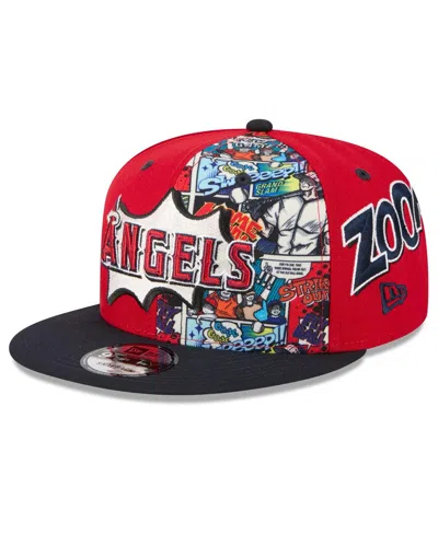 New Era Kids' Big Boys And Girls Red/navy Los Angeles Angels 2025 Mlb Diamond Hero Edition 9fifty Snapback Hat In Multi