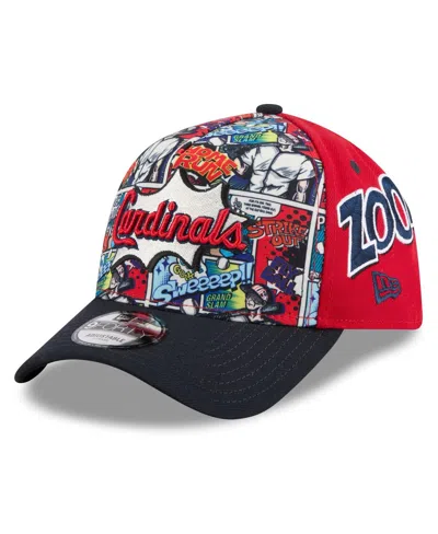 New Era Kids' Big Boys And Girls Red/navy St. Louis Cardinals 2025 Mlb Diamond Hero Edition A-frame 9forty Adjusta