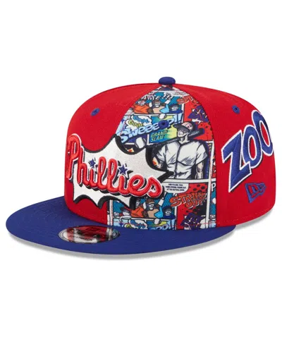 New Era Kids' Big Boys And Girls Red/royal Philadelphia Phillies 2025 Mlb Diamond Hero Edition 9fifty Snapback Hat In Multi