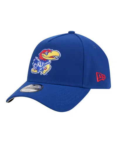 New Era Kids' Big Boys And Girls Royal Kansas Jayhawks 9forty A-frame Adjustable Hat In Blue