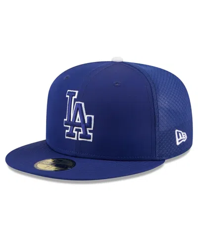New Era Kids' Big Boys And Girls Royal Los Angeles Dodgers Batting Practice 59fifty Fitted Hat In Blue