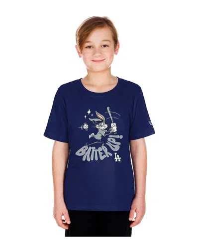 New Era Kids' Big Boys And Girls Royal Los Angeles Dodgers Looney Tunes T-shirt In Multi