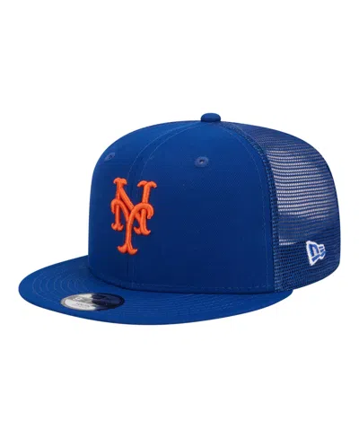 New Era Kids' Big Boys And Girls Royal New York Mets 9fifty Trucker Snapback Hat In Blue