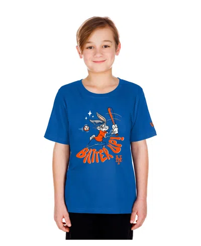 New Era Kids' Big Boys And Girls Royal New York Mets Looney Tunes T-shirt In Blue