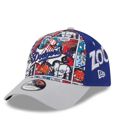 New Era Kids' Big Boys And Girls Royal/gray Los Angeles Dodgers 2025 Mlb Diamond Hero Edition A-frame 9forty Adjus
