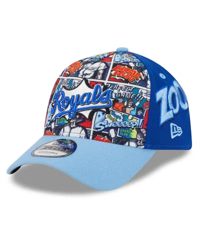 New Era Kids' Big Boys And Girls Royal/light Blue Kansas City Royals 2025 Mlb Diamond Hero Edition A-frame 9forty  In Multi