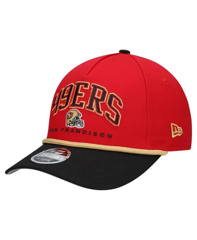 New Era Kids' Big Boys And Girls Scarlet/black San Francisco 49ers Arch Coolera 9forty A-frame Adjustable Hat In Red