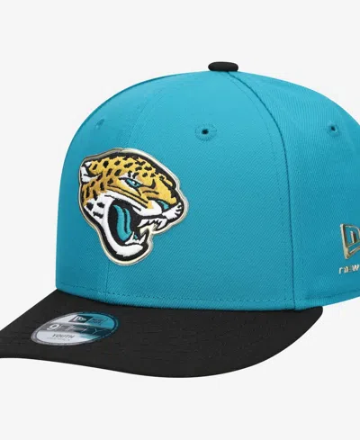 New Era Kids' Big Boys And Girls Teal/black Jacksonville Jaguars 2026 Nfl Draft Pre-curved 9fifty Snapback Hat In Blue