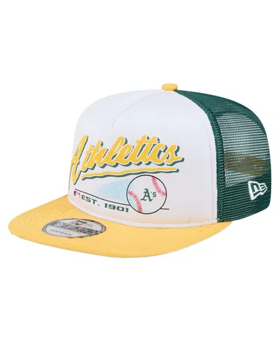 New Era Kids' Big Boys And Girls White Athletics Retro 9fifty Snapback Hat