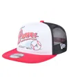 New Era Big Boys And Girls White Atlanta Braves Retro 9fifty Snapback Hat