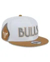 New Era Big Boys And Girls White Chicago Bulls 2024/25 City Edition 9fifty Snapback Hat In White,tan