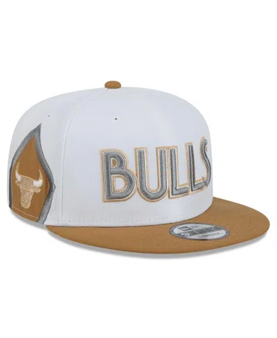 New Era Big Boys And Girls White Chicago Bulls 2024/25 City Edition 9fifty Snapback Hat In White,tan