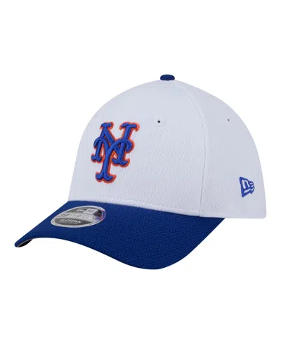 New Era Kids' Big Boys And Girls White, Royal New York Mets Baseball 39thirty M-crown Flex Hat In Blue