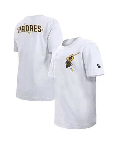 New Era Kids' Big Boys And Girls White San Diego Padres Stars Cap T-shirt