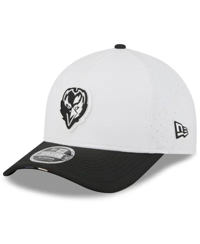 New Era Kids' Big Boys And Girls White/black Baltimore Ravens 2025 Nfl Training Camp A-frame 9forty Adjustable Hat