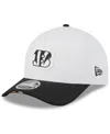 New Era Big Boys And Girls White/black Cincinnati Bengals 2025 Nfl Training Camp A-frame 9forty Adjustable H In White