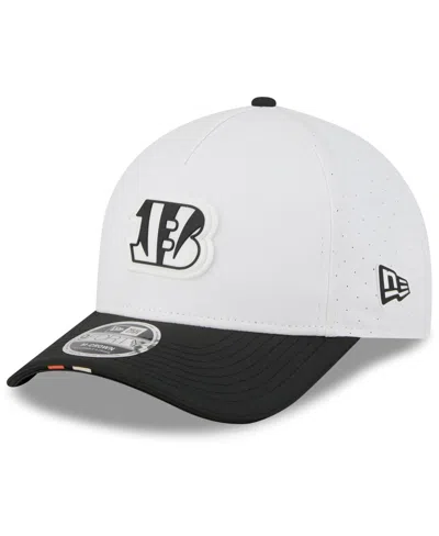 New Era Kids' Big Boys And Girls White/black Cincinnati Bengals 2025 Nfl Training Camp A-frame 9forty Adjustable H