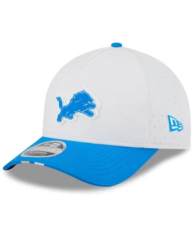 New Era Kids' Big Boys And Girls White/blue Detroit Lions 2025 Nfl Training Camp A-frame 9forty Adjustable Hat