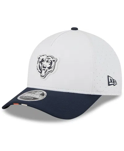 New Era Kids' Big Boys And Girls White/navy Chicago Bears 2025 Nfl Training Camp A-frame 9forty Adjustable Hat