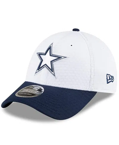 New Era Kids' Big Boys And Girls White/navy Dallas Cowboys 2024 Nfl Training Camp 9forty Adjustable Hat In White,navy
