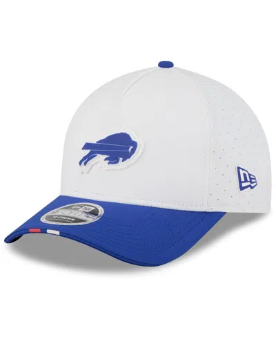 New Era Kids' Big Boys And Girls White/royal Buffalo Bills 2025 Nfl Training Camp A-frame 9forty Adjustable Hat