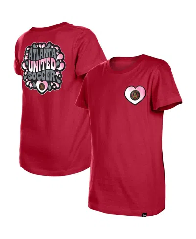 New Era Kids' Big Girls 5th & Ocean By  Red Atlanta United Fc Color Changing T-shirt