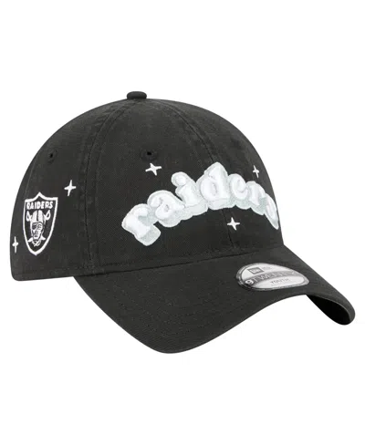 New Era Kids' Big Girls Black Las Vegas Raiders Cheer 9twenty Adjustable Hat
