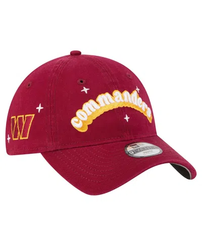 New Era Kids' Big Girls Burgundy Washington Commanders Cheer 9twenty Adjustable Hat In Red