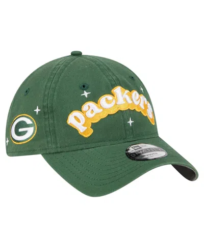 New Era Kids' Big Girls Green Green Bay Packers Cheer 9twenty Adjustable Hat