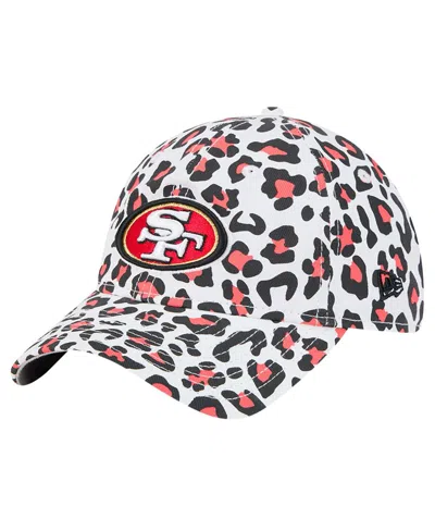 New Era Kids' Big Girls White San Francisco 49ers Active Leopard 9twenty Adjustable Hat