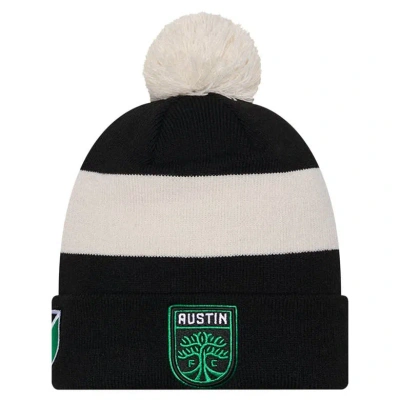 New Era Black Austin Fc 2024 Kick Off Collection Cuffed Knit Hat With Pom In Multi
