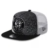 New Era Black Brooklyn Nets Court Sport Speckle 9fifty Snapback Hat In Black