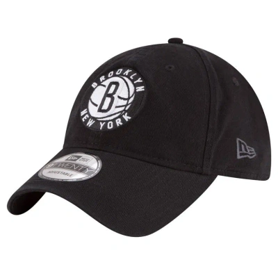 New Era Men's  Black Brooklyn Nets Team 2.0 9twenty Adjustable Hat
