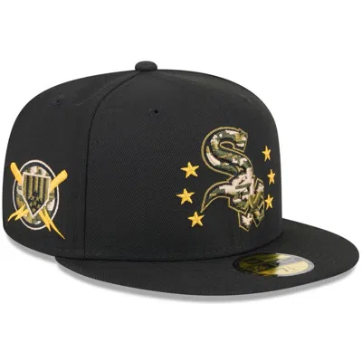 New Era Black Chicago White Sox 2024 Armed Forces Day On-field 59fifty Fitted Hat