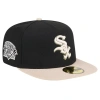 NEW ERA NEW ERA BLACK CHICAGO WHITE SOX CANVAS A-FRAME 59FIFTY FITTED HAT