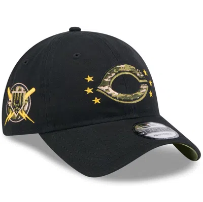 New Era Black Cincinnati Reds 2024 Armed Forces Day 9twenty Adjustable Hat