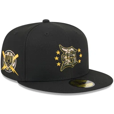 New Era Black Detroit Tigers 2024 Armed Forces Day On-field 59fifty Fitted Hat