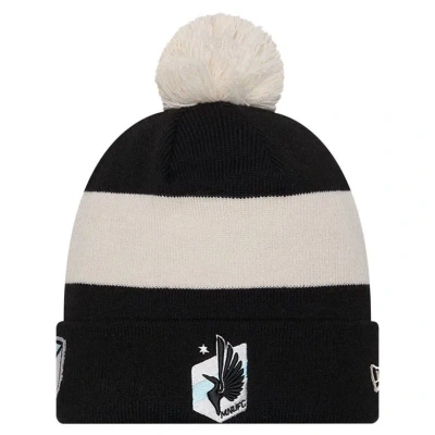 New Era Black Minnesota United Fc 2024 Kick Off Collection Cuffed Knit Hat With Pom In Multi
