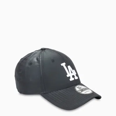 NEW ERA BLACK NYLON LA BASEBALL CAP