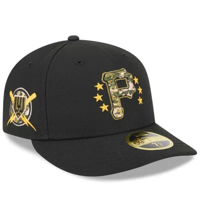 New Era Black Pittsburgh Pirates 2024 Armed Forces Day Low Profile 59fifty Fitted Hat