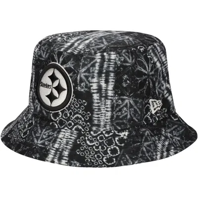 New Era Black Pittsburgh Steelers Shibori Bucket Hat