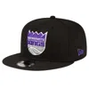 New Era Men's  Black, Purple Sacramento Kings Official Team Color 2tone 9fifty Snapback Hat In Black