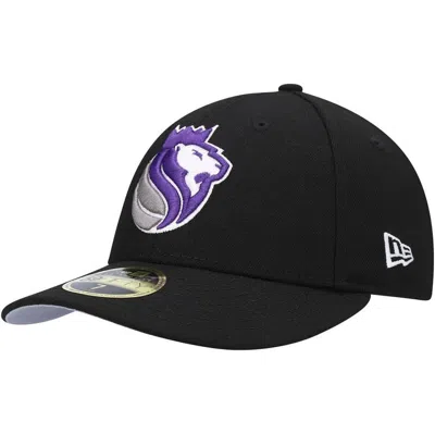 New Era Men's Black Sacramento Kings Team Low Profile 59fifty Fitted Hat