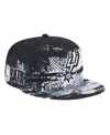 New Era Black San Antonio Spurs Tip-off 9fifty Snapback Hat In Black